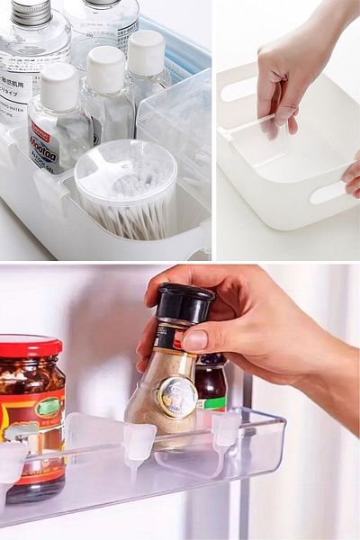 Buffer ®   10Pcstransparent Refrigerator Side Door Organizer Refrigerator Cabinet Inside Divider Apparatus
