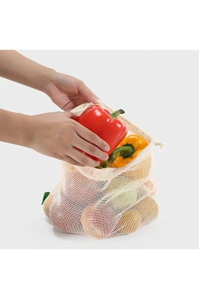 MiniStand 12-Piece Cotton Organic Vegetable and Food Storage Net