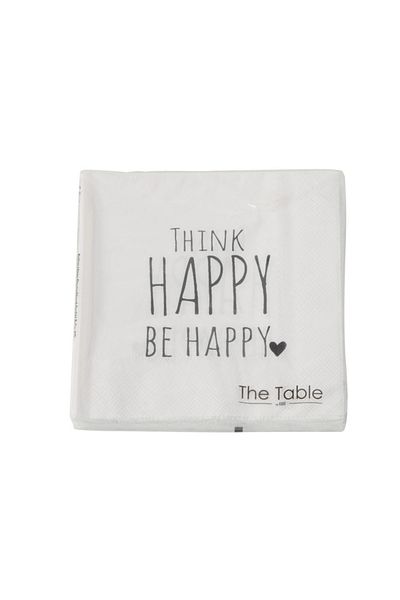 Homelux Șervețele cu mesaje de motivație 17X17 CM, ALB/NEGRU, 20 BUC./SET, MODEL 1