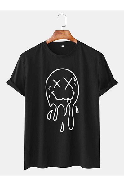 New Shine Μπλουζάκι Unisex Crew Neck με εμπριμέ βαμβακερό κοντό μανίκι