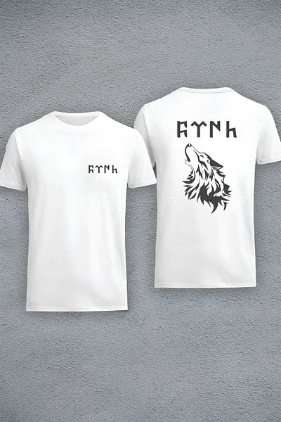 New Shine Tricou cu mânecă scurtă, 100% bumbac, cu mânecă scurtă, cu imprimeu Ulu Kurt TURK