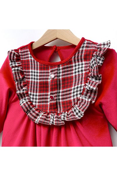 NoraKids Girl's 5-8 Years Plaid Velvet Dress