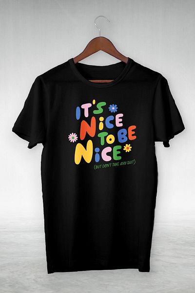 New Shine Unisex Μαύρο είναι ωραίο να είσαι ωραίο Σχέδιο εικονογράφησης