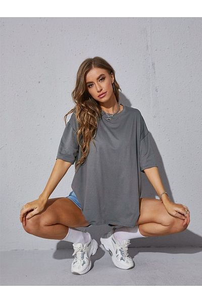 New Shine Unisex Γυναικείο/Ανδρικό ΜΟΝΟΧρωματικό μπλουζάκι από βαμβακερό χτενισμένο μπλουζάκι