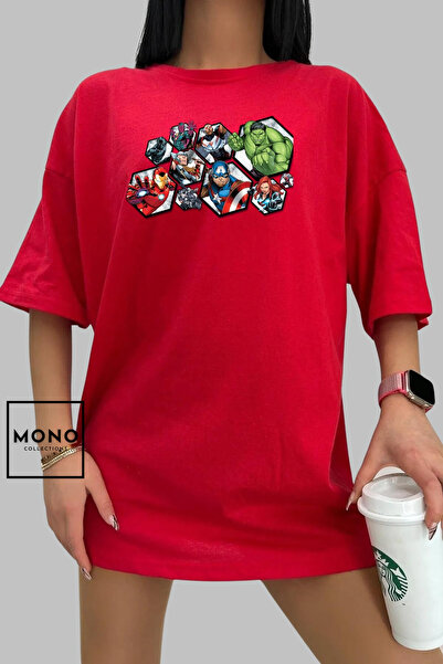 New Shine MONO KOLEKCIJA Unisex Oversize kroj okrugla kragna Pamuk Marvel Lik...