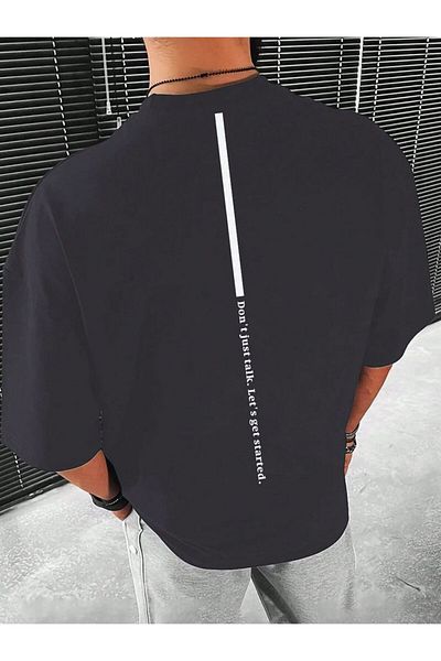 New Shine Μπλουζάκι Unisex Crew Neck με εμπριμέ βαμβακερό κοντό μανίκι