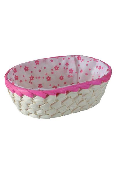 Homelux COS OVAL CU INTERIOR TEXTIL 20X14X6CM CULORI MIXTE PALMA