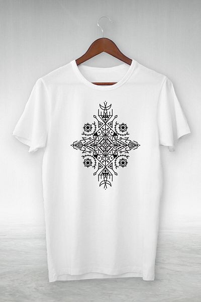 New Shine Unisex White Sky Symbols Line Design Illustration Tshirt-vip Design Tshirt