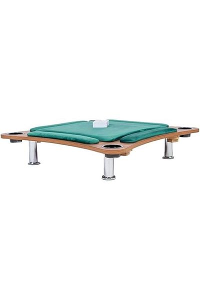 ALBADER Floor Wooden Ploot Play Cards Game Table Med-Size, Curved Wood Baloot Table 80 * 80 CM