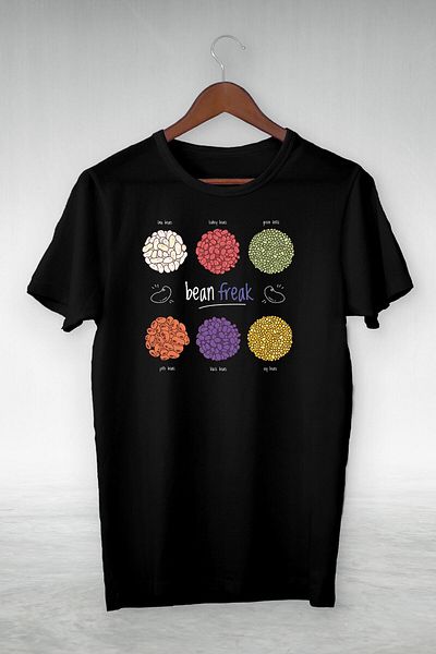 New Shine Μαύρο - Μπλουζάκι Bean Freak Printed - Tshirt Vip Design