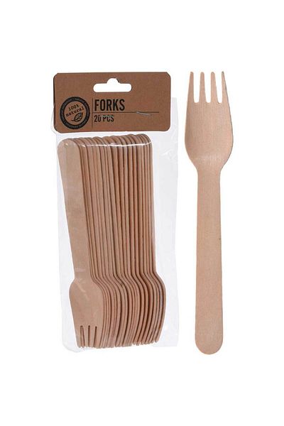 Homelux SET 20 FURCULITE DIN BAMBUS, BIODEGRADABIL