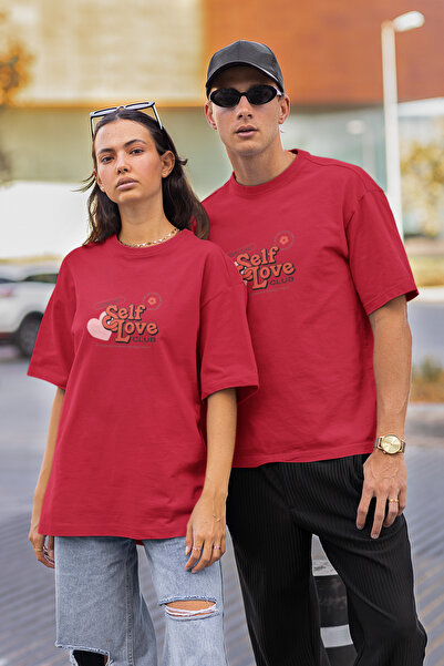 New Shine Unisex Oversize kroj okrugla kragna Pamuk Self Your Štampano majica...