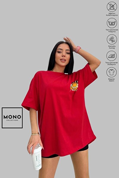New Shine MONO KOLEKCIJA Unisex Oversize kroj okrugla kragna Pamuk Garfield Š...