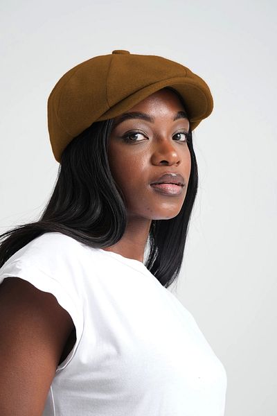 robanu Unisex Camel Stamp Cap Hat |   Get Ready for Winter with Stamp Cap Hat