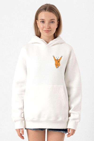 Tshirthane One Piece Anime Bepo White Women's 3ip Hooded Sweatshirt