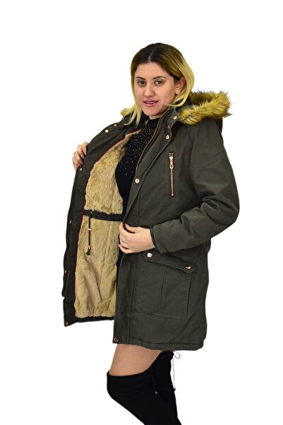 DYNAMO Αθλητικό Parka Plus Size - Καμβάς με κουκούλα, M5300 BGL-ST03987