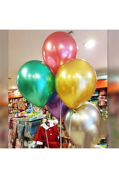 Parti Dükkanım Silver Chrome Balloon 5 Pieces (30 Cm)