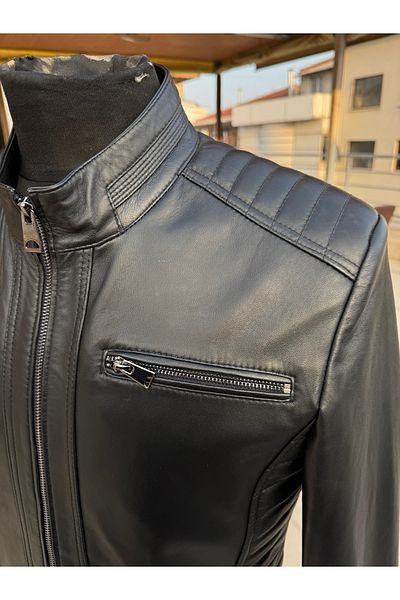 Şahan Deri Denizli Ş&D Black Men's Genuine Leather Coat