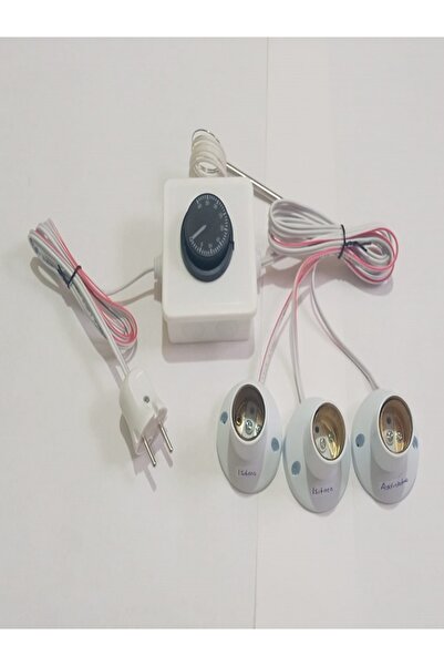 KARAHİSAR KULUÇKA Termostat Kontrollü 2 Isıtma 1 Aydınlatma Seti Hayvan Kulübe Isıtma Sistemi