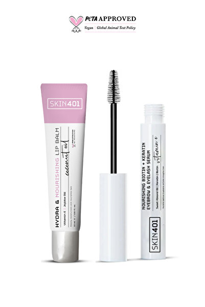 Skin401 Anında Canlı Görünüm Dudak ve Kaş Kirpik Bakım Seti