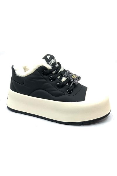 Kocamanlar Ayakkabı Gamelu Plush Unisex Sneakers - Hygizy Black Sports Shoes