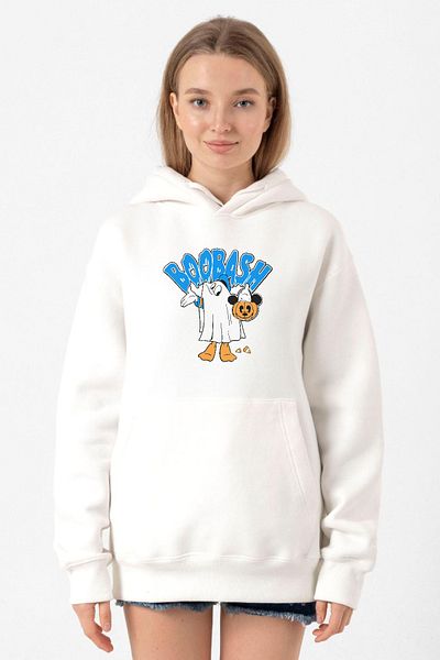 Tshirthane Donal Boobash Halloween White Women's 3ip Hooded Sweatshirt