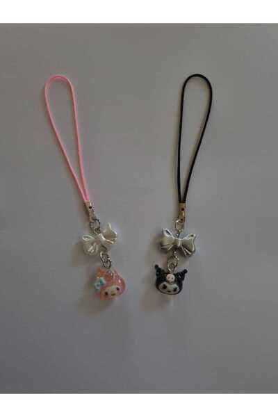 Crosswonder My Melody ve Kuromi Uçlu Bff - Couple Telefon Charmı