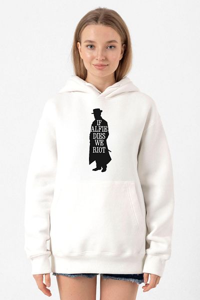 Tshirthane Peaky Blinders Alfie Dies Halloween White Women's 3ip Hooded Sweatshirt
