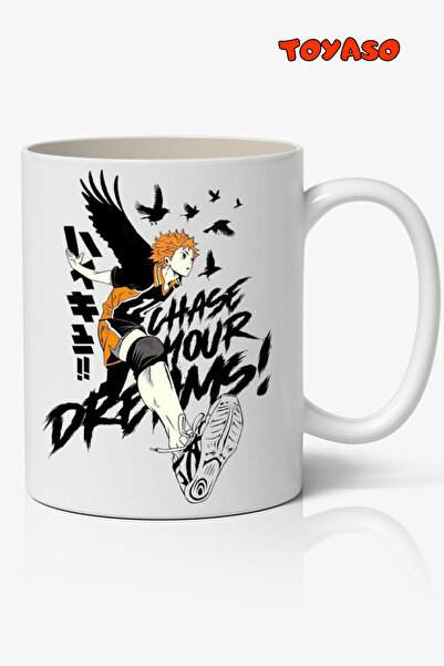 Toyaso كوب أبيض بتصميم الرسوم المتحركة Haikyuu Hinata هدية لصديق الحبيب