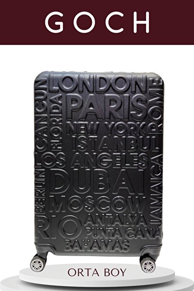 Goch Leder Greven I Orta Boy Siyah Lüx Valiz