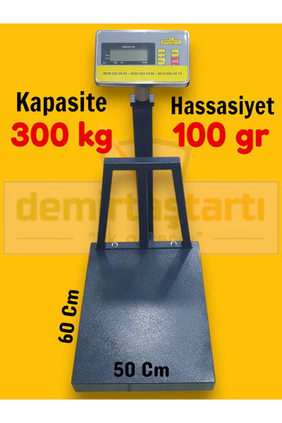 Demirtaş Tartı 300 Kg Kapasiteli 100 Gr Hassasiyet Tartım Baskülü Terazi Akül...