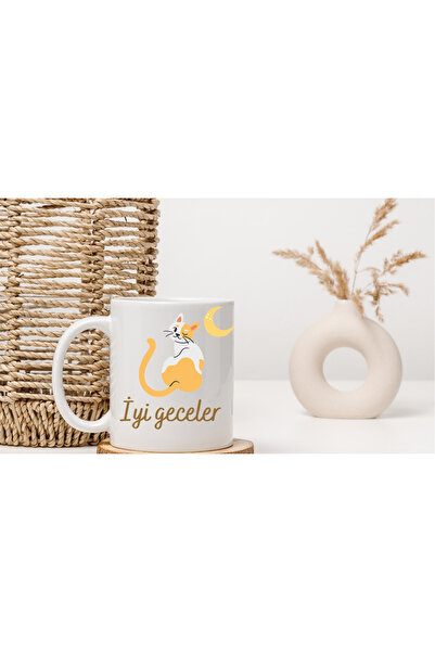 Ceylin Hobi Hediyelik Cup with Good Morning, Good-Sleeves and Cats