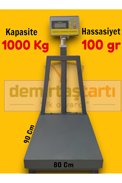 Demirtaş Tartı 80x90 cm 1000 Kg Baskül - 100 gr hassasiyetli  Terazi Kantar K...
