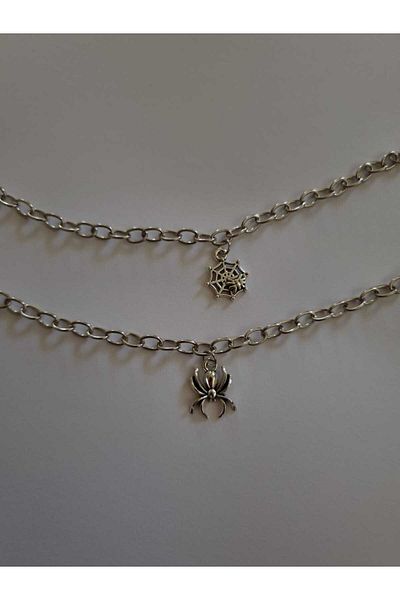 Crosswonder Couple Bff Lover Y2K Bracelet with Spider and Cobweb Charms