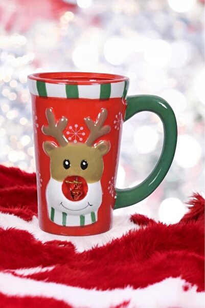 Vays Yılbaşı Geyikli Christmas Dev Kupa