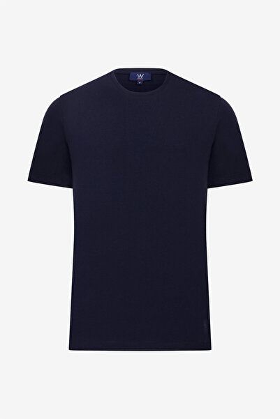 W Collection Navy Blue Crew Neck T-Shirt