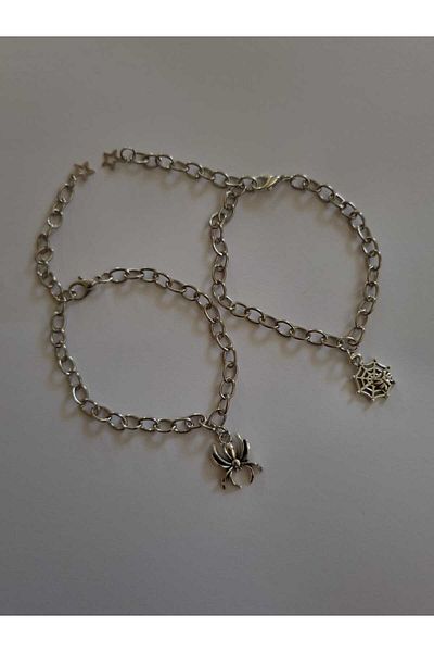 Crosswonder Couple Bff Lover Y2K Bracelet with Spider and Cobweb Charms