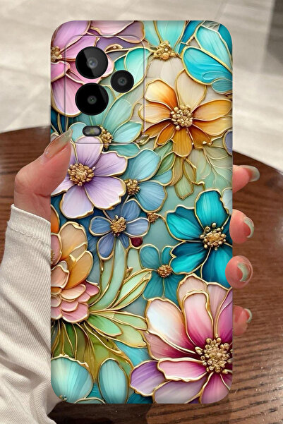 General Mobile GM 24 Pro Çiçek Desenli Kamera Korumalı HD Baskılı Silikon Kılıf