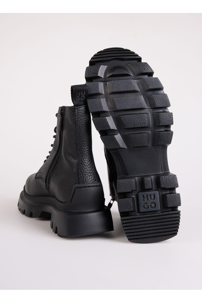 HUGO Deri Siyah Erkek Bot RED-50523891