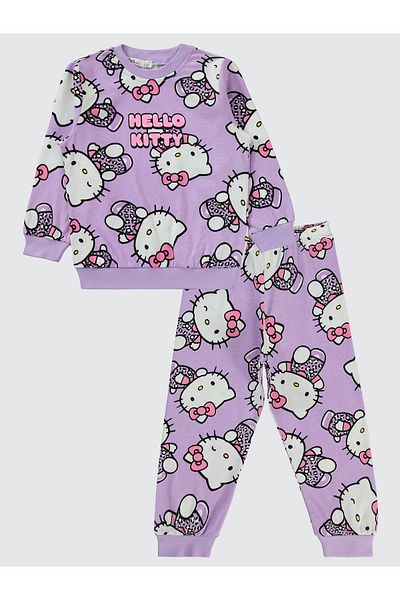 Hello Kitty Girl's Pajama Set for 10-13 Years - Digital Lavender