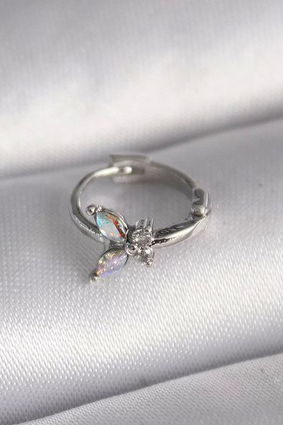 Clariss 316L Steel Silver Color Zircon Stone Butterfly Model Tragus Piercing