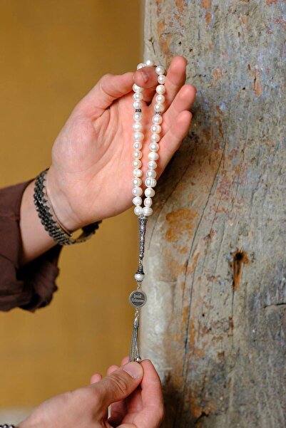 dergah tesbih Kişiye Özel İsimli Hediyelik Gümüş Tasarım İnci Tesbih