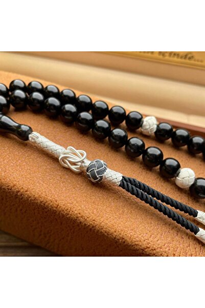 dergah tesbih Kazaziye Knitted Designed Oltu Stone Rosary