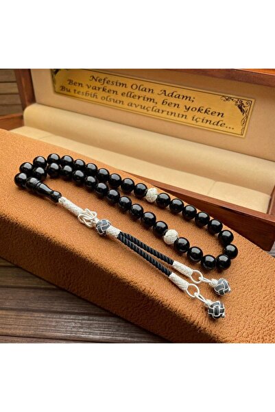 dergah tesbih Kazaziye Knitted Designed Oltu Stone Rosary