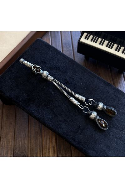 dergah tesbih 2-Piece Silver Kazaziye Knitted Whip