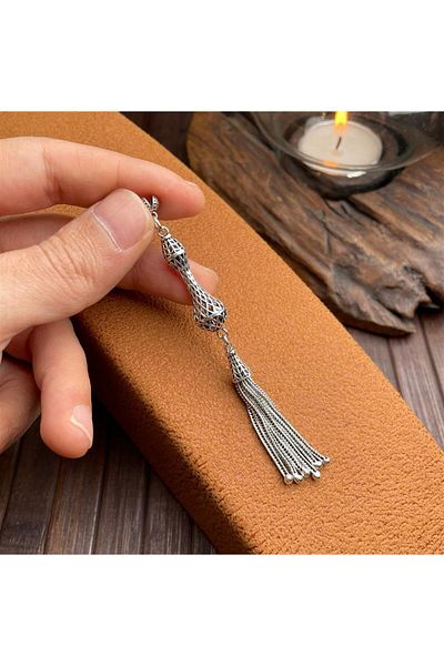 dergah tesbih Ottoman Seat Silver Tassel