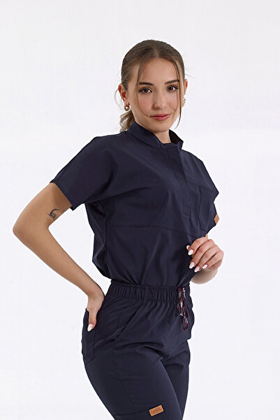 Brl Üniforma TEK ÜST Çıt Çıtlı Likralı Hakim Yaka Doktor ve Hemşire  Cerrahi ...