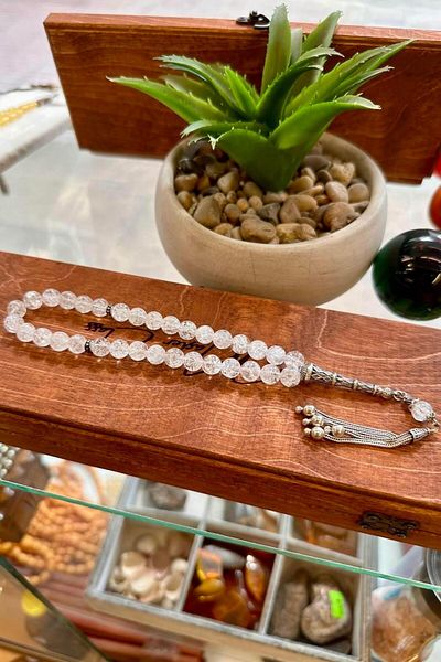 dergah tesbih Necef Stone Silver Design Rosary