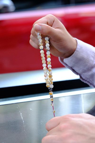 dergah tesbih Natural Citrine Stone Rosary
