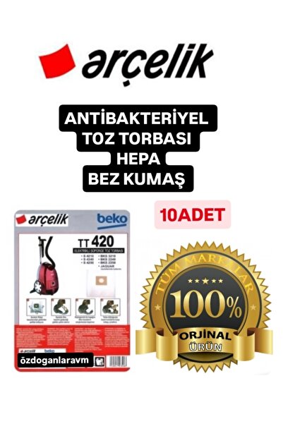 Dogant 5 أكياس غبار هيبا - 1 فلتر محرك للمكنسة الكهربائية Arçelik